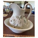 PITCHER & BOWL SET-"LAUGHLIN"