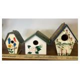 (SET OF 3) HOME/GARDEN DECOR-"BIRDHOUSES"