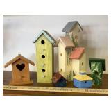 (SET OF 4) HOME/GARDEN DECOR-"BIRDHOUSES"