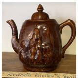 VINTAGE STOENWARE TEA POT-CHECK OUT THE PIC