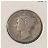1924-D MERCURY DIME (90% SILVER) (G+)