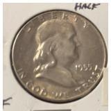 1955 FRANKLIN HALF DOLLAR ***KEY DATE*** (90% SILV
