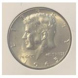 "1965" KENNEDY HALF DOLLAR (40% SILVER)