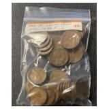 (BAG OF 50) LINCOLN WHEAT BACK CENTS *1930-39-P*