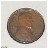 1957-D WHEAT CENT *ERROR-FILLED B/9/5 OBV* (XF)
