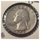 1956 WASHINGTON QUARTER *FILLED 5 IN DATE* (90%)