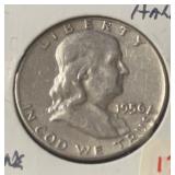 1956 FRANKLIN HALF DOLLAR (90% SILVER) (FINE)