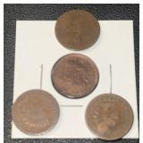 (BAG OF 4) "CULL" INDIAN HEAD CENTS