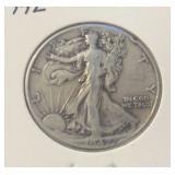 "1942" WALKING LIBERTY HALF DOLLAR (90% SILVER)