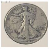 "1941" WALKING LIBERTY HALF DOLLAR (90% SILVER)