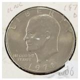 "1971-D" EISENHOWER DOLLAR (UNCIRAULETD)