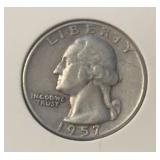 "1957-D" WASHINGTON QUARTER (90% SILVER)