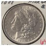 1889 MORGAN SILVER DOLLAR (90% SILVER) (UNC)