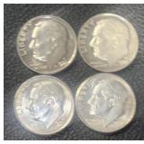 (4)ROOSEVELT DIMES *(2)PROOF & (2)UNCIRCULATED)