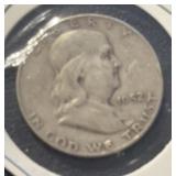 "1952" FRANKLIN HALF DOLLAR (90% SILVER)
