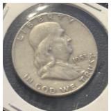 "1953" FRANKLIN HALF DOLLAR (90% SILVER)