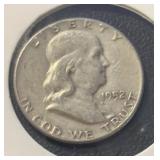 "1952" FRANKLIN HALF DOLLAR (90% SILVER)