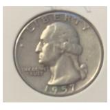 "1957-D" WASHINGTON QUARTER (90% SILVER)