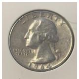 "1964-D" WASHINGTON QUARTER (90% SILVER)