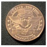 "1-OUNCE" COPPER ROUND~CHECK IT OUT