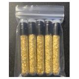 (BAG OF 5) VIALS OF "GOLD FLAKES"