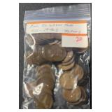(BAG OF 50) 1946-S LINCOLN WHEAT BACK CENTS *VG-F*