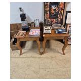 A pair of end tables