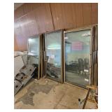 Glass freezer doors