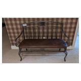 Vinyl seat metal bench 50'