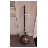 Brass fireplace popcorn popper