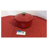 Lodge cast iron enamel covered pot