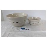 Longaberger pottery, 2 pc.