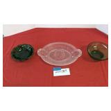 Give Us This Day platter, green bowls