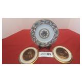 2 Italian plaques, 7x5-1/2' and porcelain
