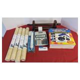 Calculator , wallpaper, paper towel holder,