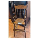 Drilled for cane, high chair