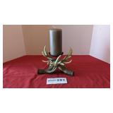 Candle w/antler base