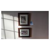 Wood framed pictures (2)