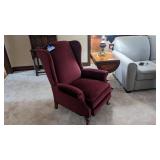 Wing back recliner (red)