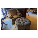 Overstuffed chair, Clayton Marcus w/ottoman