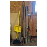 Post hole jobber, broom, misc.