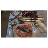 Spinner wrenches, trouble light, arrow stapler,