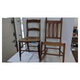 2 antique chairs, both need work,