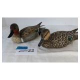 Jeffrey A Moore wood carved ducks