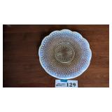 Clear to opalescent moonstone plate 11'