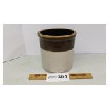 Brown and white crock
