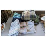 Rag rugs, towels, blankets