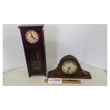 Gilbert wind-up mantel clock, 1 battery clock