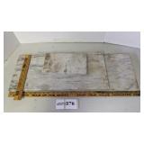 3 pc. gray and white marble