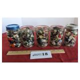 5 pint jars of asst. buttons